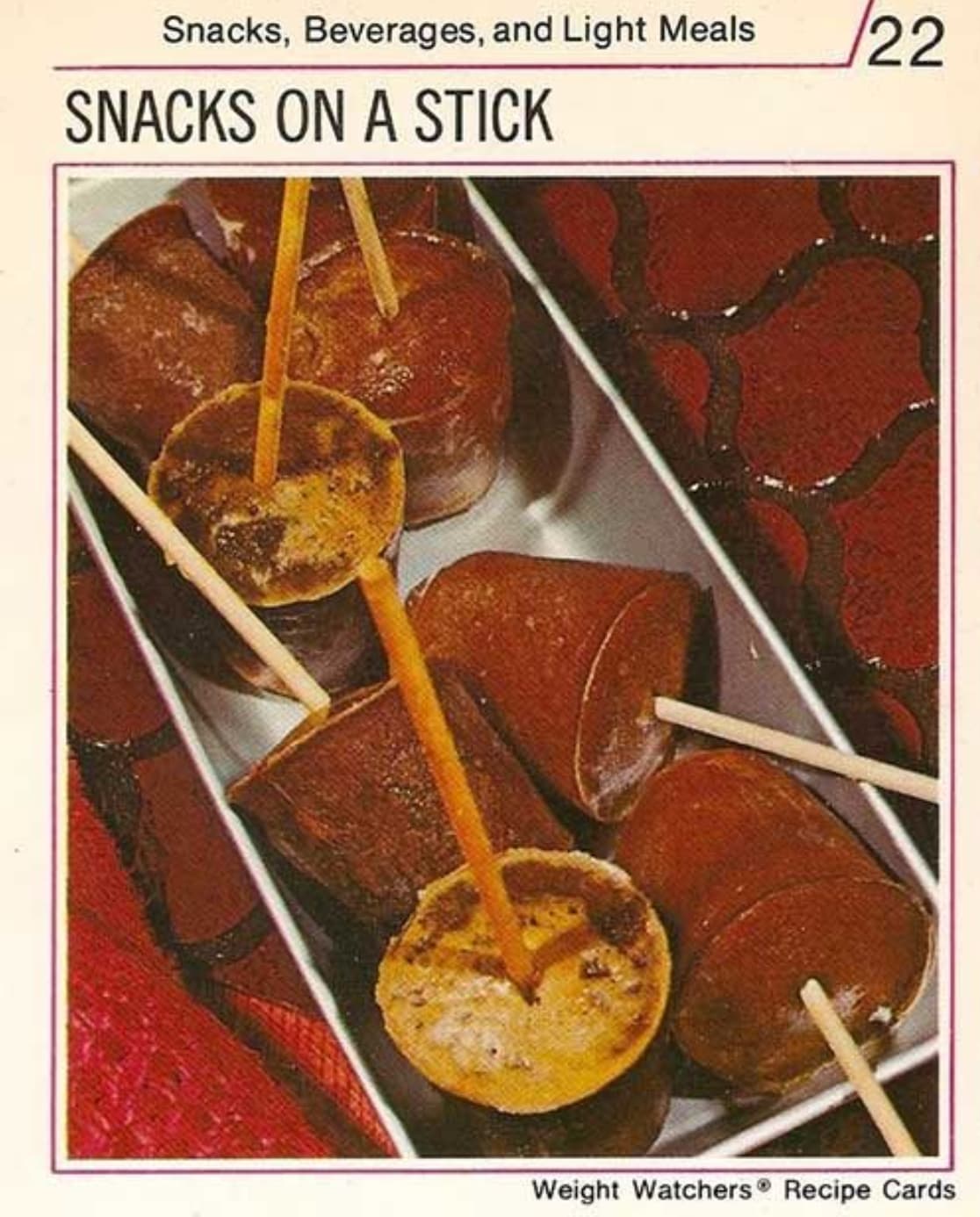 meatball - Snacks, Beverages, and Light Meals 22 Snacks On A Stick Weight Watchers Recipe Cards